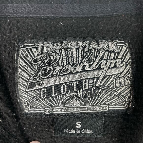 Brooklyn Cloth Mfg. Co. Checkerboard Rose Hoodie Sweatshirt Black Size Small - Picture 5 of 7